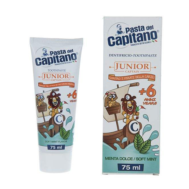 خمیر دندان نوجوان پاستا دل کاپیتانو مدل Junior تیوپ 75 گرمی