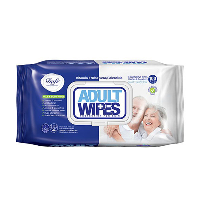 دستمال مرطوب بزرگسالان دافی 100 عددی