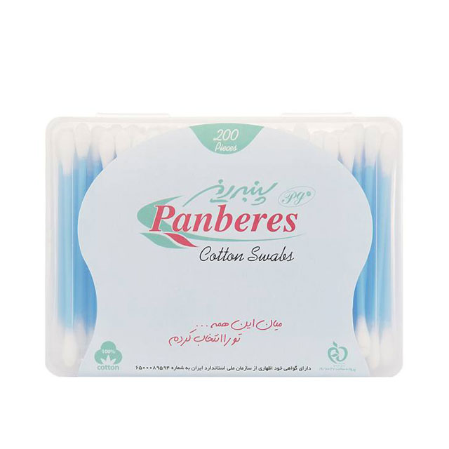  گوش پاک کن کتابی پنبه ریز بسته 200 عددی 