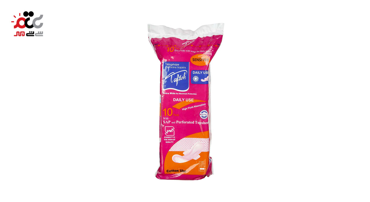 نوار بهداشتی بالدار کتانی تافته ویژه روز بسته 10 عددی