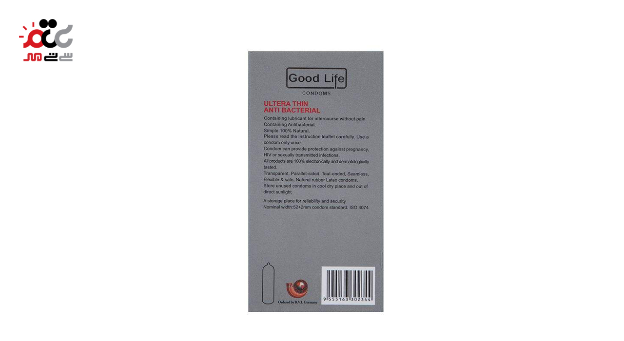 کاندوم گودلایف مدل Ultra Thin Anti Bacterial بسته 12 عددی