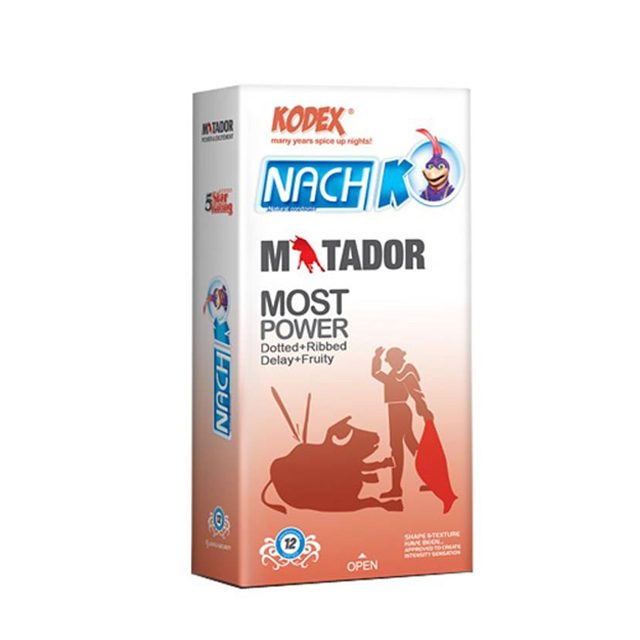 کاندوم خاردار مدل ماتادور کدکس بسته 12 عددی