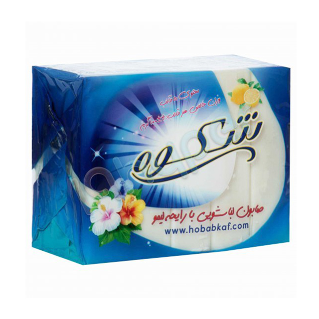صابون لباسشویی شکوه با رایحه لیمو 500 گرمی بسته 5 عددی