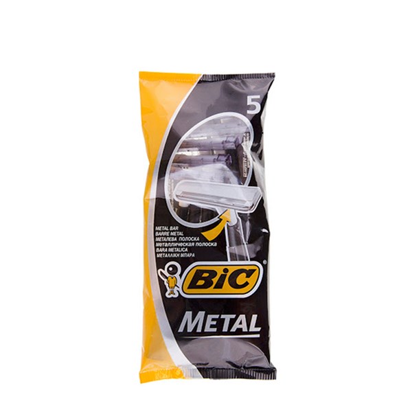 خود تراش یک تیغه بیک مدل metal بیک بسته 5 عددی