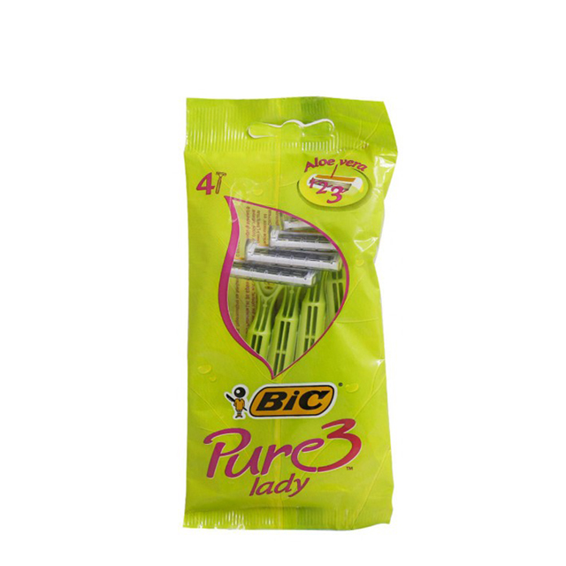 خود تراش زنانه بیک مدل pure 3 بیک بسته 4 عددی