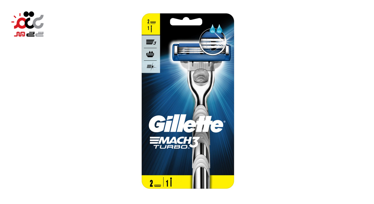 خود تراش مردانه ژیلت مدل Mach3Turbo به همراه یک یدک