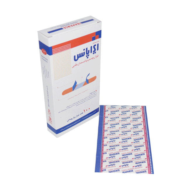 چسب زخم پارچه ای ایراپانس بسته 100 عددی