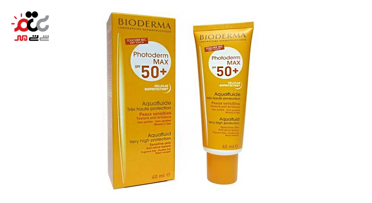 کرم ضد آفتاب SPF50 بایودرما مدل فتودرم مکس آکوا فلوئید رنگ طبیعی 40 میلی لیتری