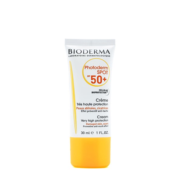 کرم ضد آفتاب SPF50 بایودرما مدل فتودرم اسپات 30 میلی لیتری