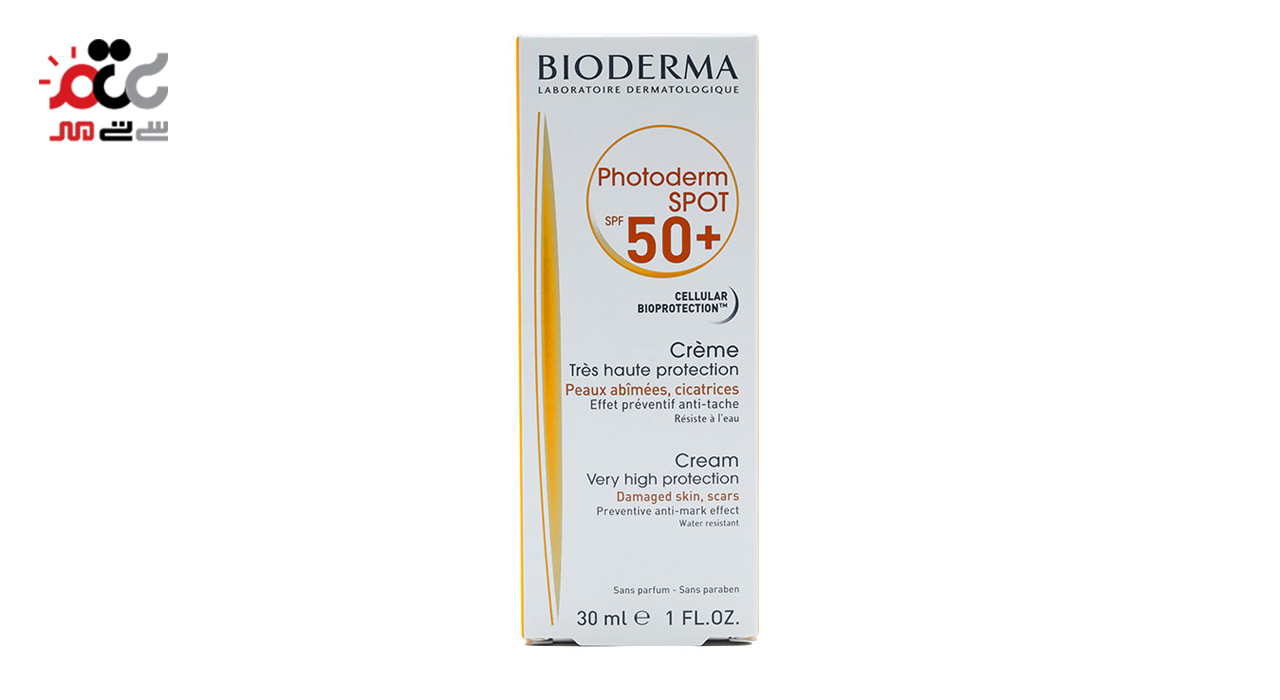 کرم ضد آفتاب SPF50 بایودرما مدل فتودرم اسپات 30 میلی لیتری