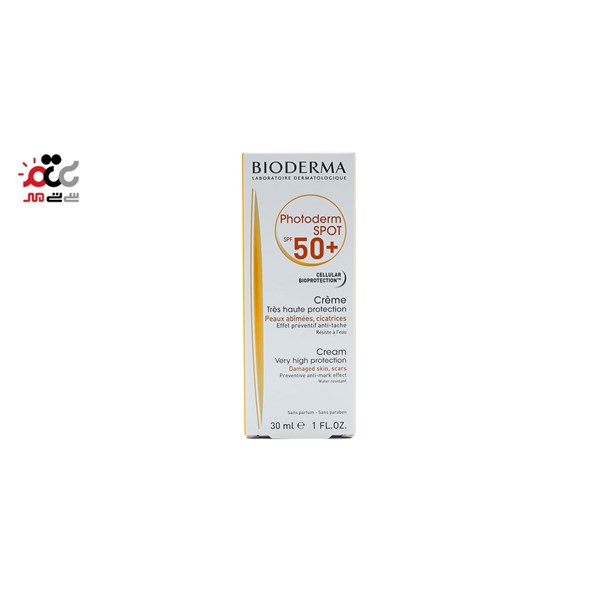 کرم ضد آفتاب SPF50 بایودرما مدل فتودرم اسپات 30 میلی لیتری