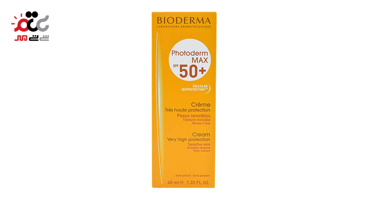 کرم ضد آفتاب SPF50 بایودرما مدل فتودرم مکس بدون رنگ 40 میلی لیتری