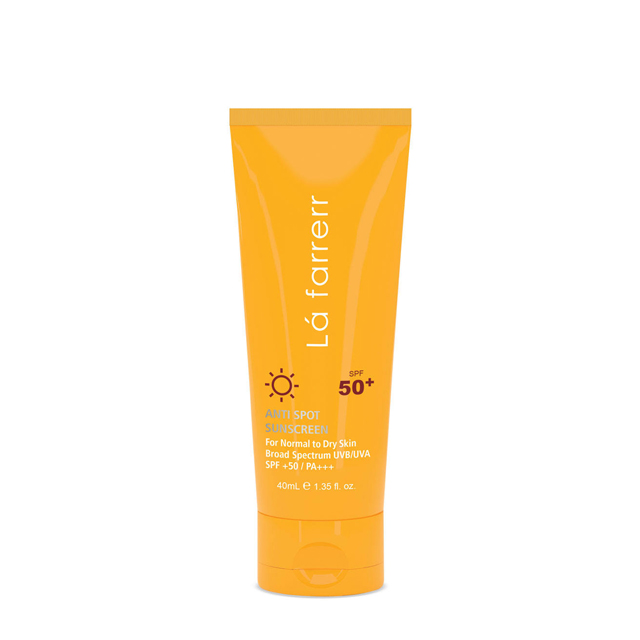 کرم ضد آفتاب و ضد لک لافارر مدل Normal To Dry SPF50 حجم 40 میلی لیتری
