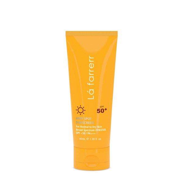کرم ضد آفتاب و ضد لک لافارر مدل Normal To Dry SPF50 حجم 40 میلی لیتری