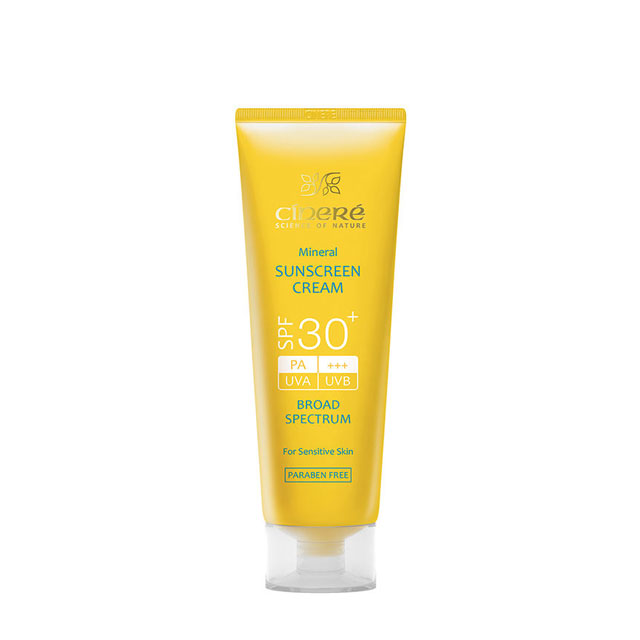 کرم ضد آفتاب بدون رنگ طیف گسترده SPF 30 سینره حجم 50 میلی لیتری