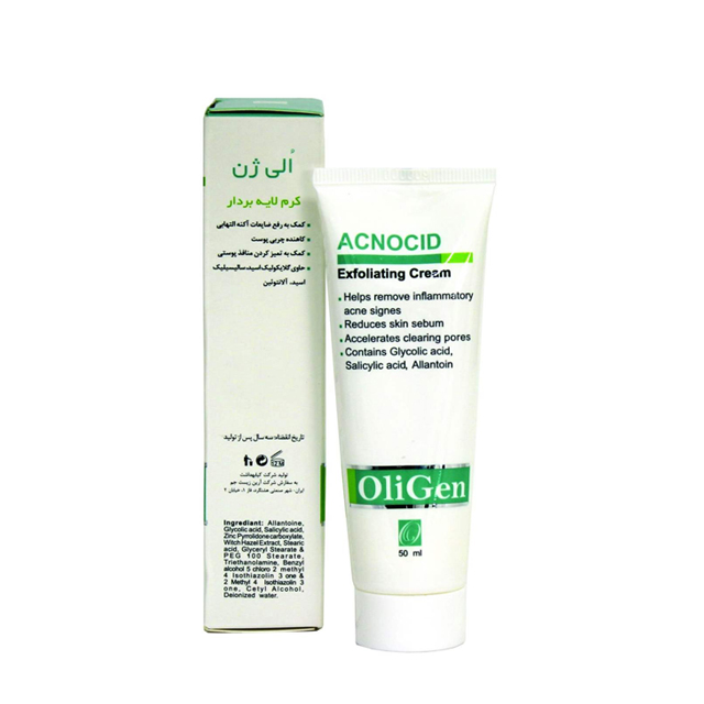 کرم لایه بردار اُلی ژن مدل آکنوسید 50 میلی لیتری