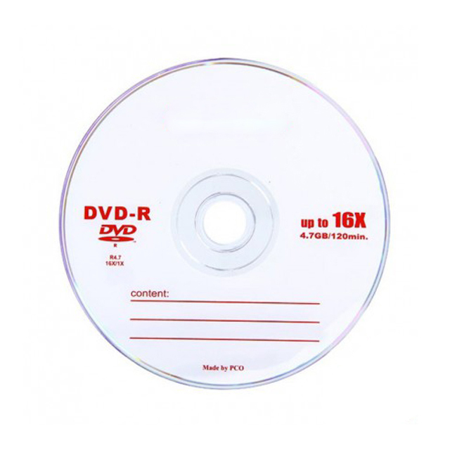 دی وی دی خام مدل DVD-R تک عددی