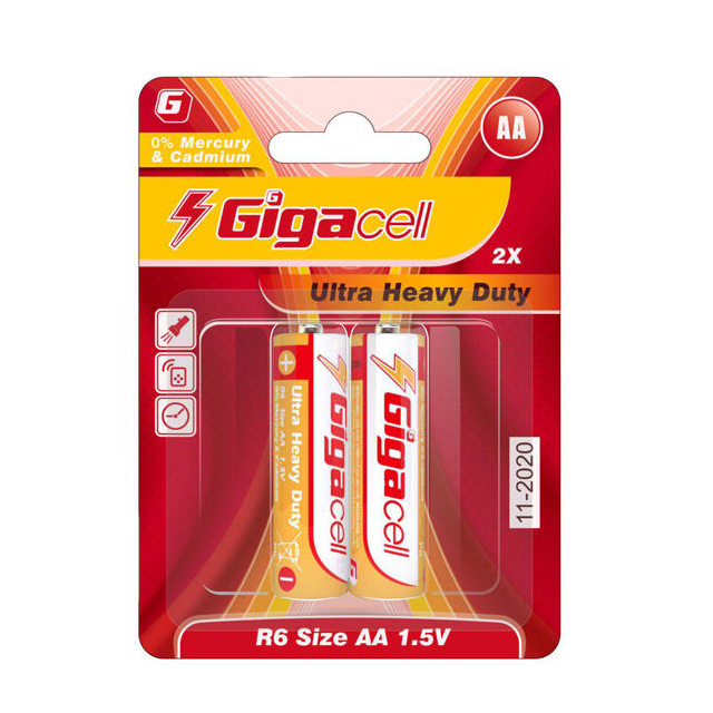 باتری قلمی گیگاسل مدل Ultra Heavy Duty بسته 2 عددی 