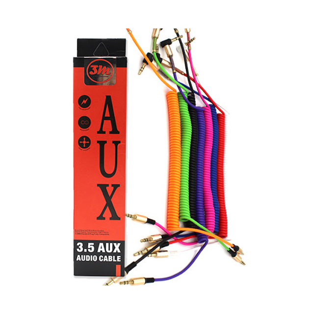 کابل Aux اورجینال فنری 90 درجه 3M مدل B-06