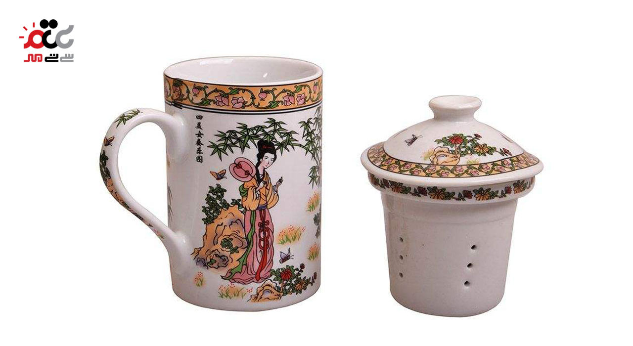 لیوان دمنوش ساز  سرامیکی کد 01