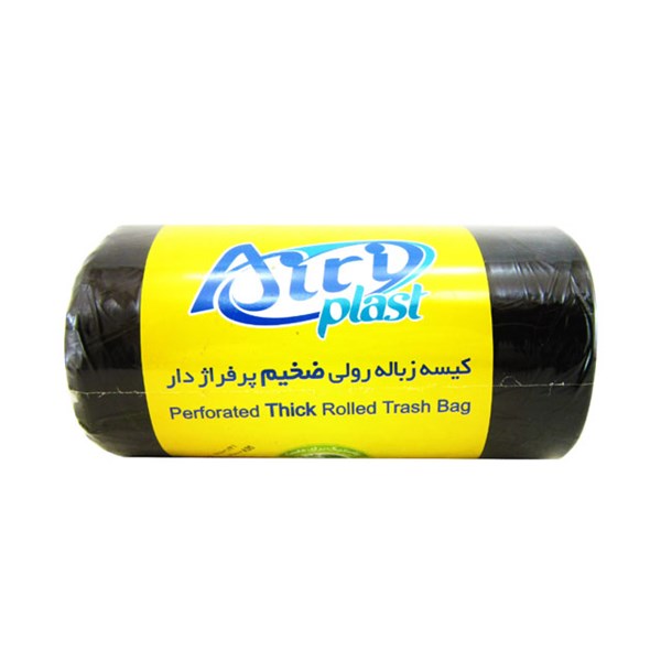 کیسه زباله رولی ضخیم پرفژدار 70*55 سایز متوسط آیری پلاست 500 گرمی