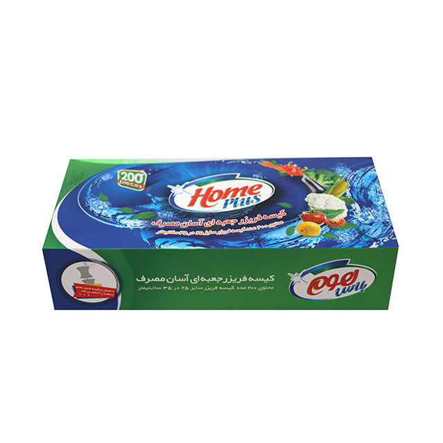 کیسه فریزر آسان مصرف هوم پلاس 200 برگی