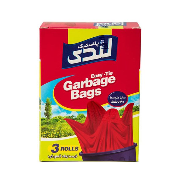 کیسه زباله آسان گره متوسط رولی لندی  42 عددی