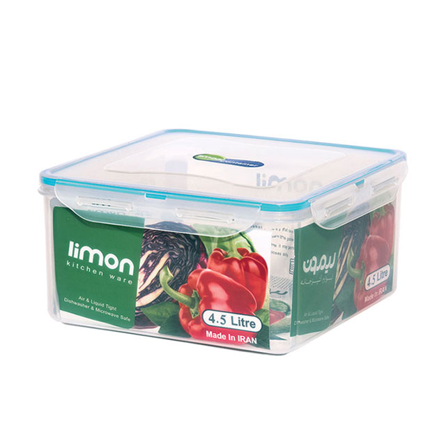 ظرف فریزری مستطیل  لیمون 4.5 لیتری