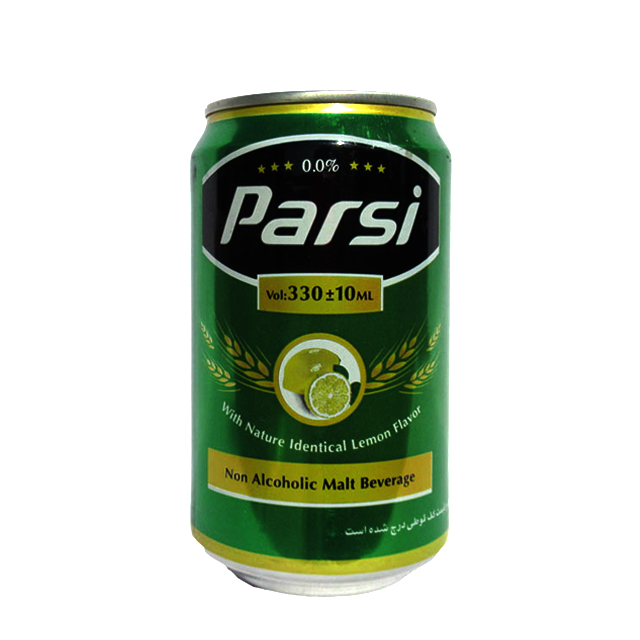 نوشیدنی مالت بدون الکل پارسی با طعم لیمویی  قوطی حجم 330 میلی لیتری