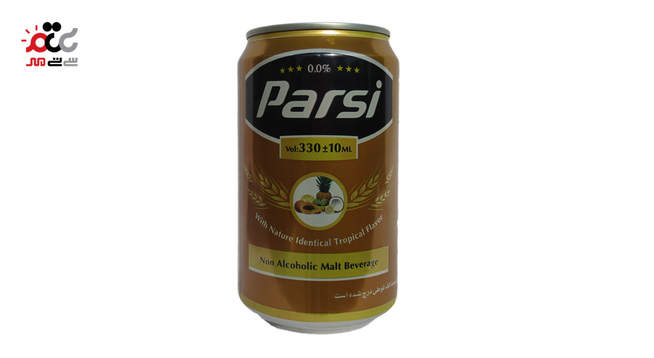 نوشیدنی مالت بدون الکل پارسی با طعم استوایی قوطی حجم 330 میلی لیتری