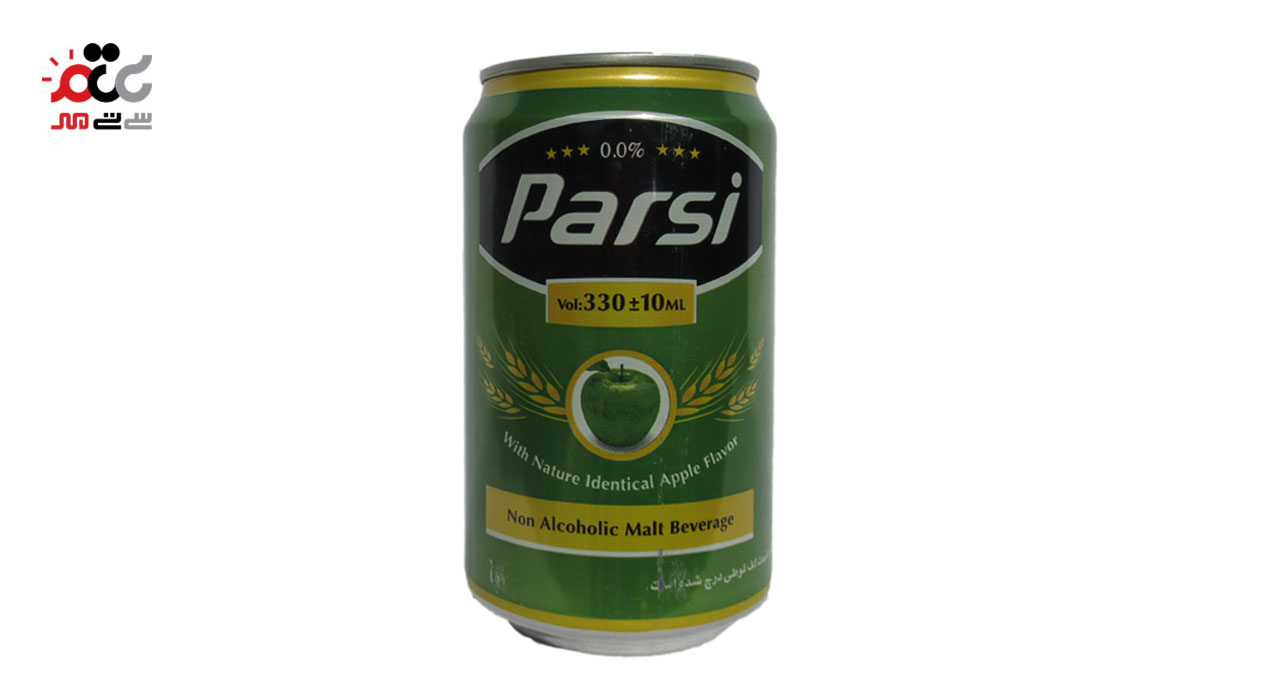 نوشیدنی مالت بدون الکل پارسی با طعم سیب  قوطی حجم 330 میلی لیتری