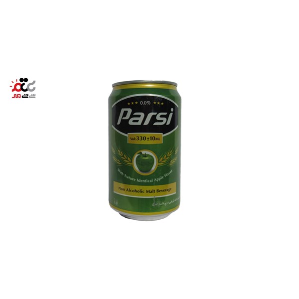 نوشیدنی مالت بدون الکل پارسی با طعم سیب  قوطی حجم 330 میلی لیتری