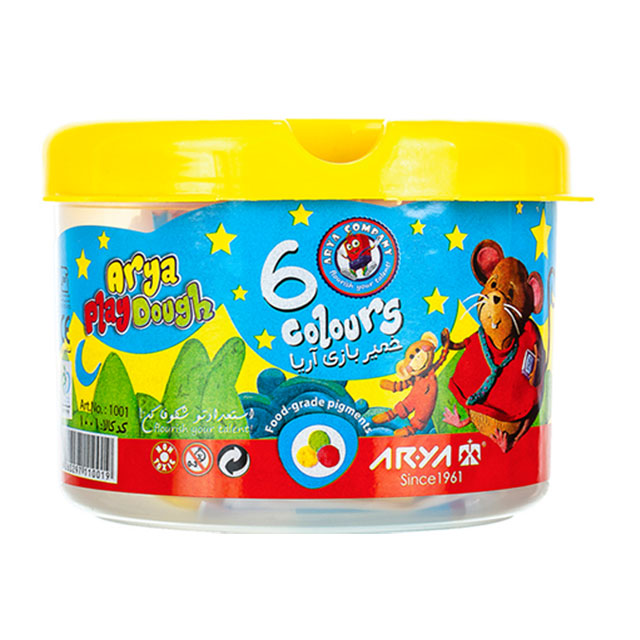 خمیر بازی 6 رنگ آریا سطلی کد 01