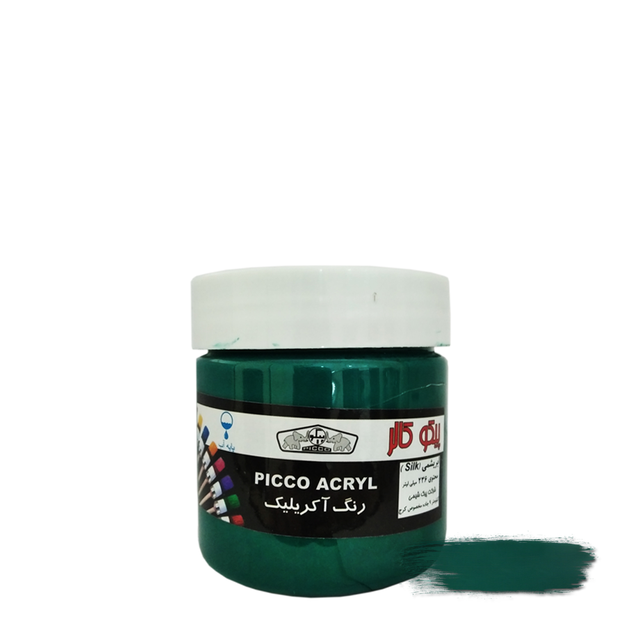 رنگ سبز ابریشمی آکریلیک پیکو 1/4 کوارتی