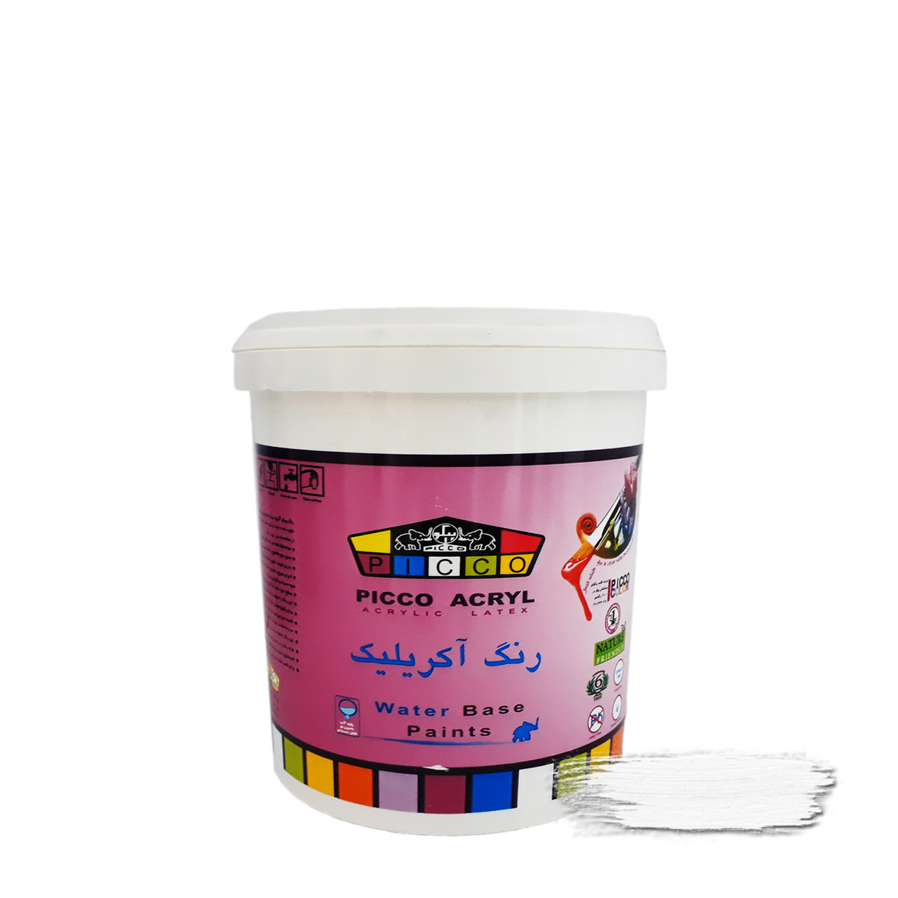 رنگ سفید آکریلیک نیم براق G1110 پیکو 1 کوارتی