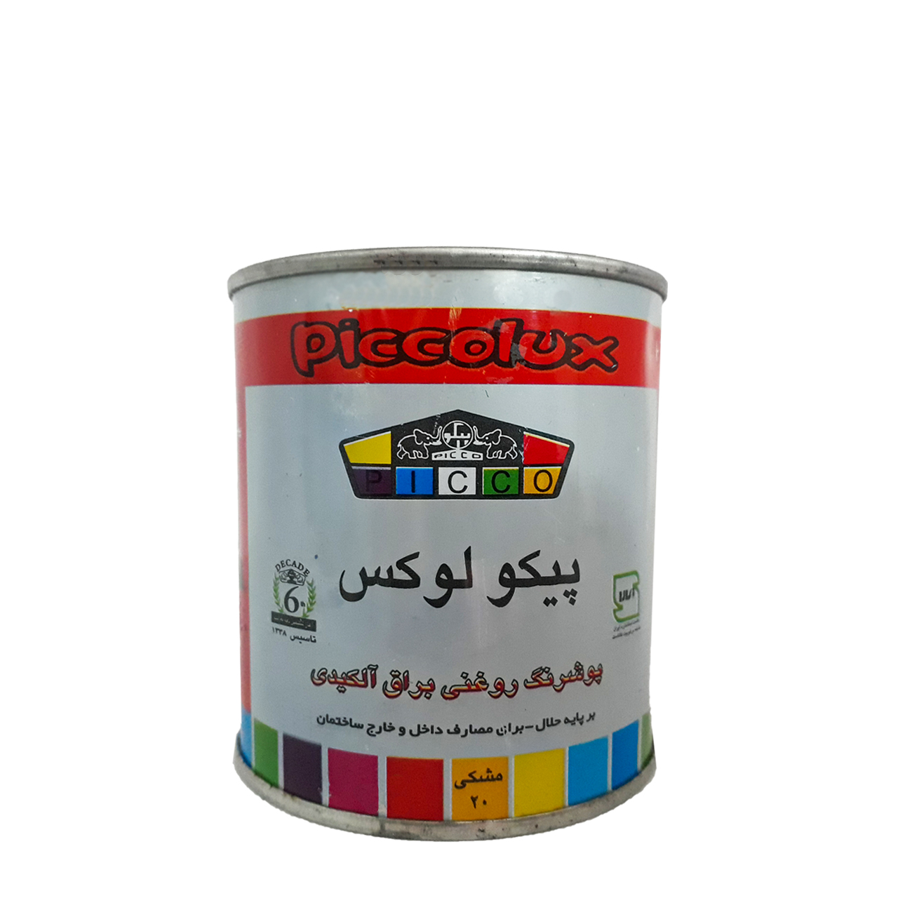 رنگ مشکی روغنی براق آلکیدی پیکو 1/4 کوارتی
