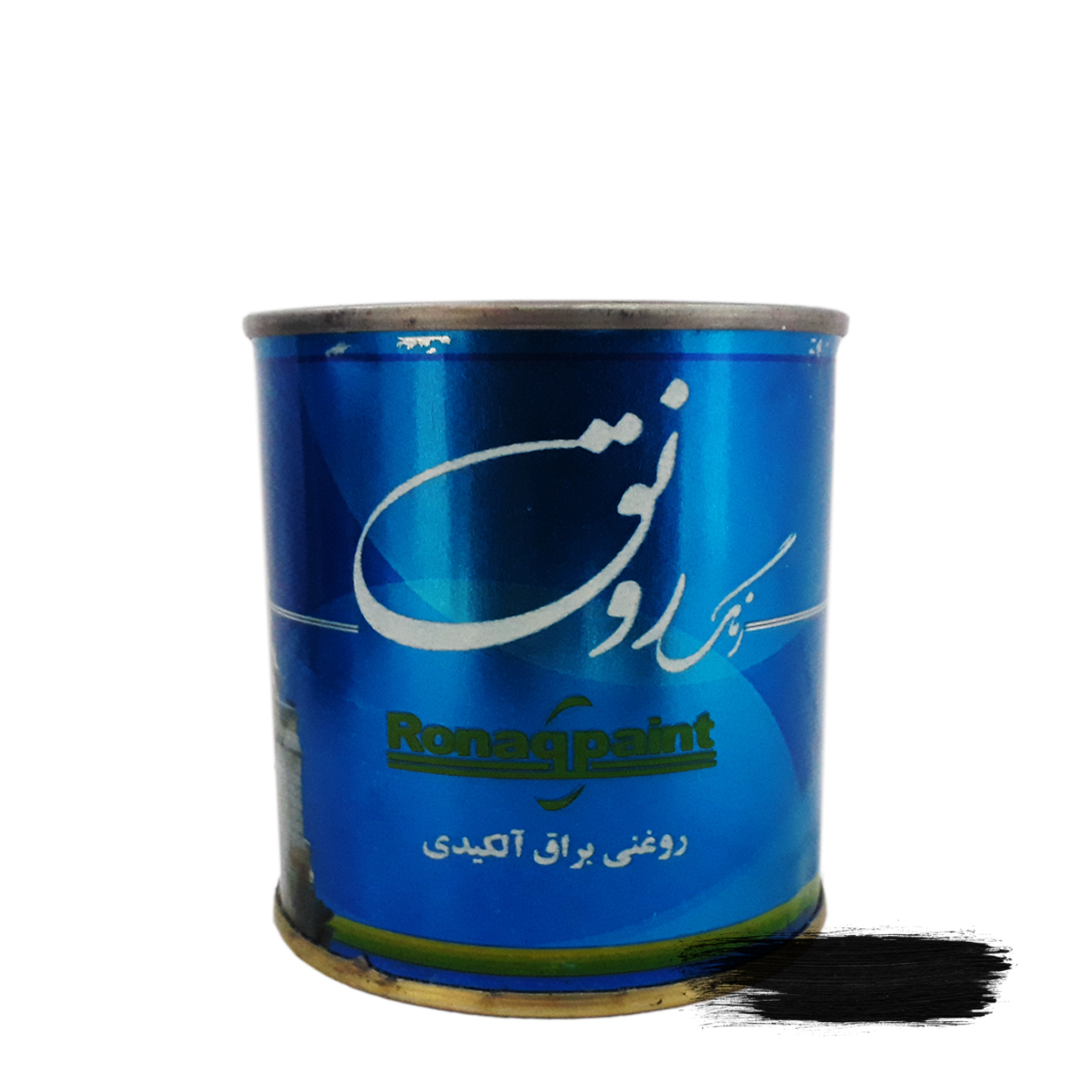 رنگ مشکی روغنی براق آلکیدی رونق 1/4 کوارتی