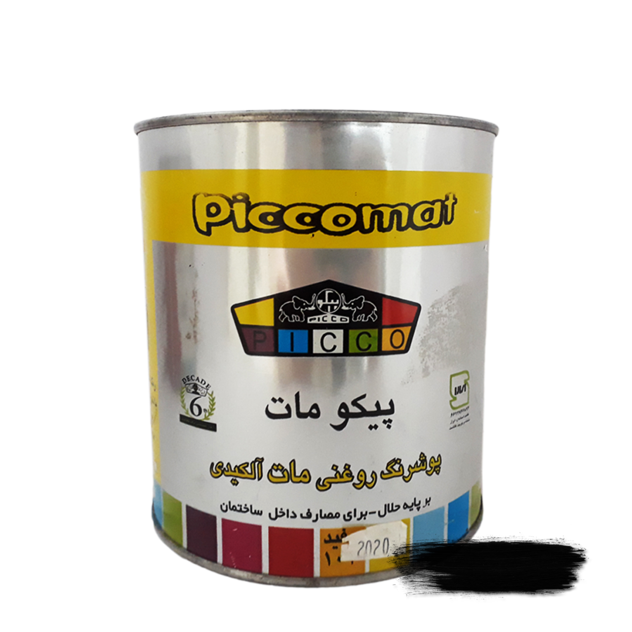 رنگ مشکی روغنی مات آلکیدی پیکو 1 کوارتی