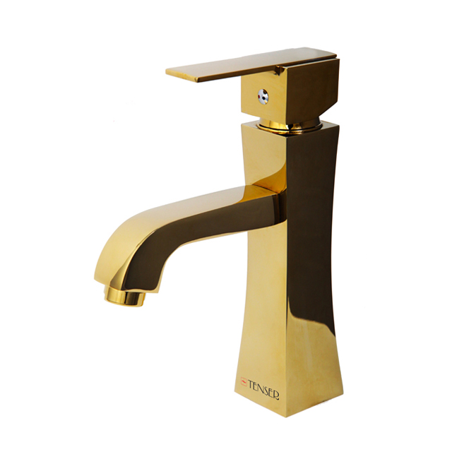 شیر روشویی تنسر مدل آرمانی رنگ طلایی