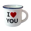 لیوان سرامیکی مدل I LOVE YOU مجموعه دو عددی