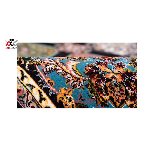 فرش ماشینی دنیای فرش طرح بارانا رنگ زمینه مشکی