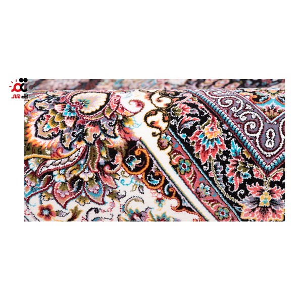 فرش ماشینی دنیای فرش طرح افشان سورمه ای