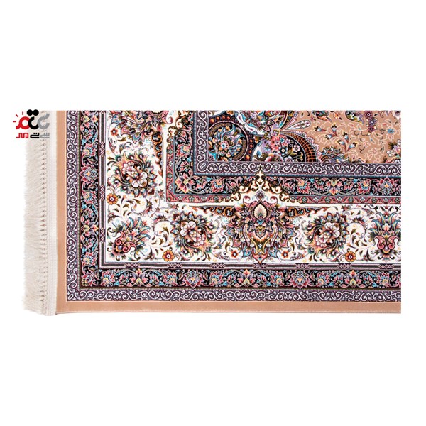 فرش ماشینی دنیای فرش طرح افشان یاشار زمینه نسکافه ای