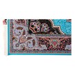 فرش ماشینی دنیای فرش طرح مهرنوش زمینه آبی