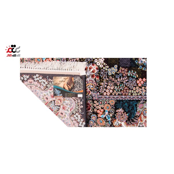 فرش ماشینی دنیای فرش گل برجسته کد 233 کرم
