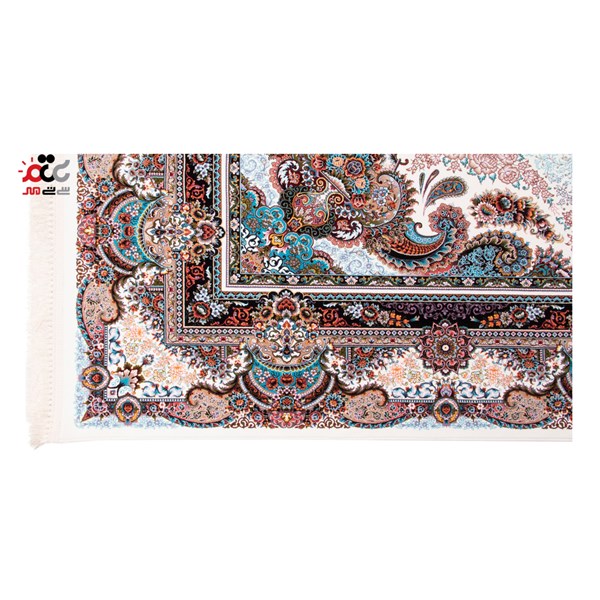 فرش ماشینی دنیای فرش طرح 60 زمینه کرم