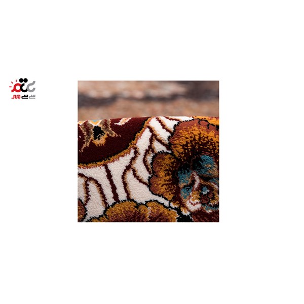 فرش ماشینی دنیای فرش طرح آیدا رنگ زمینه گردویی