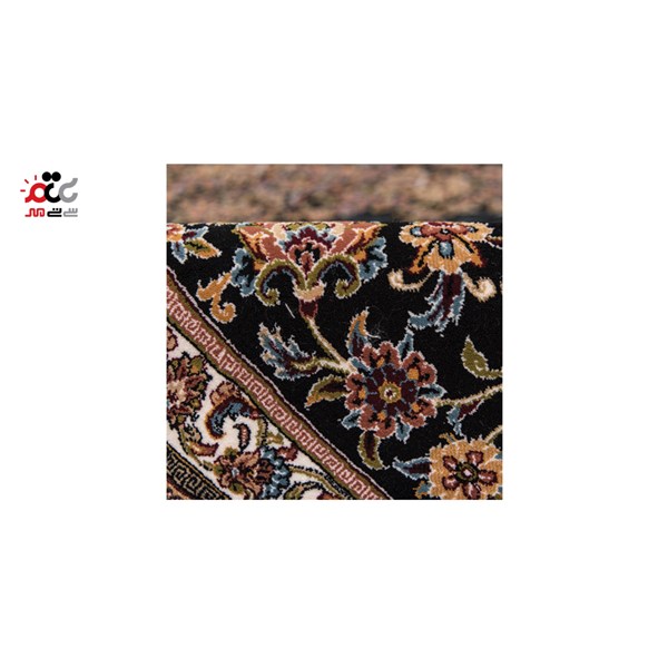 فرش ماشینی دنیای فرش طرح آراز  رنگ زمینه سرمه ای