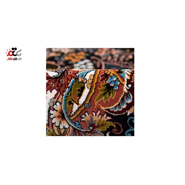 فرش ماشینی دنیای فرش طرح آروین رنگ زمینه سورمه ای