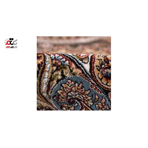 فرش ماشینی دنیای فرش طرح النا رنگ زمینه سرمه ای